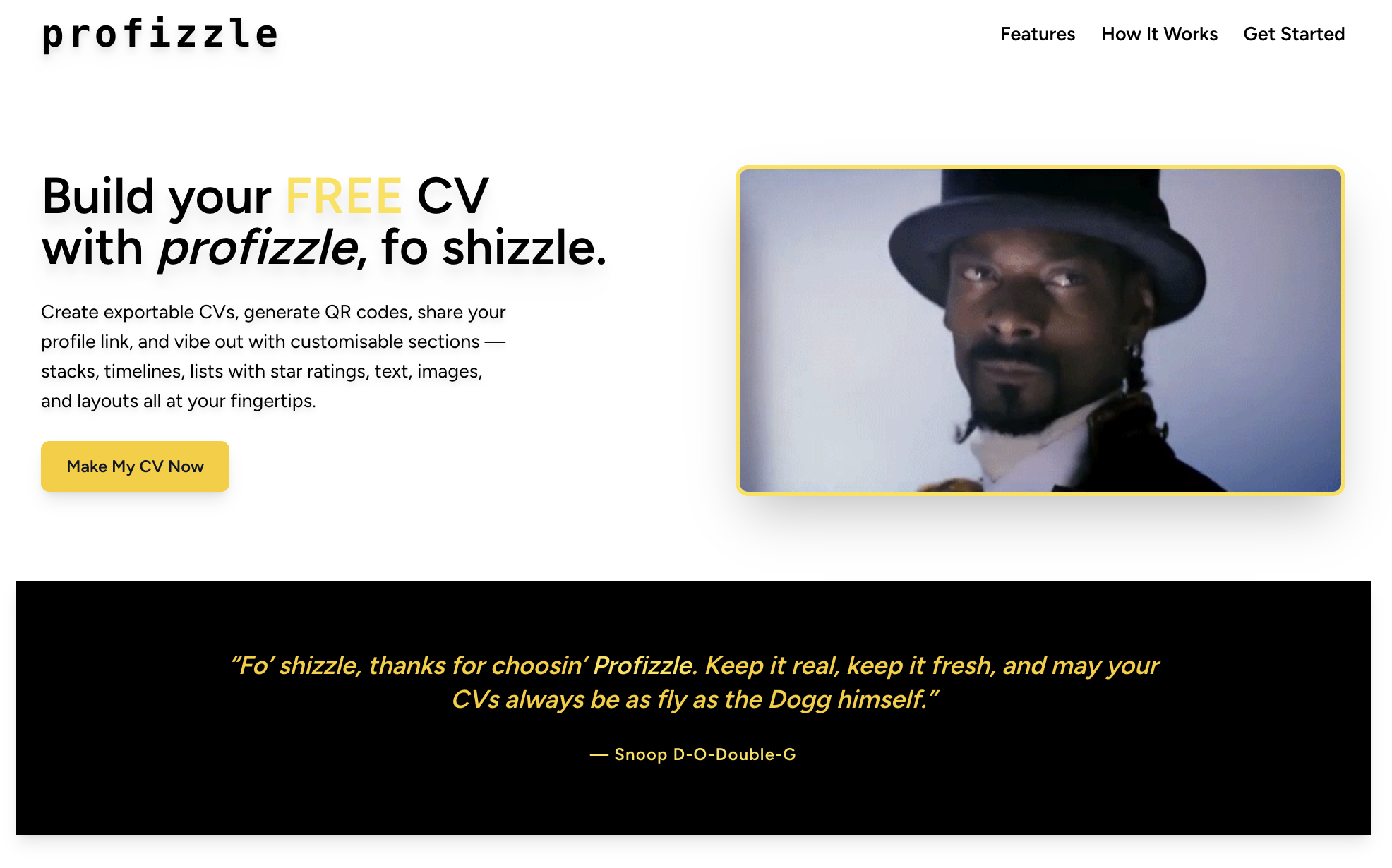 Profizzle CV creator