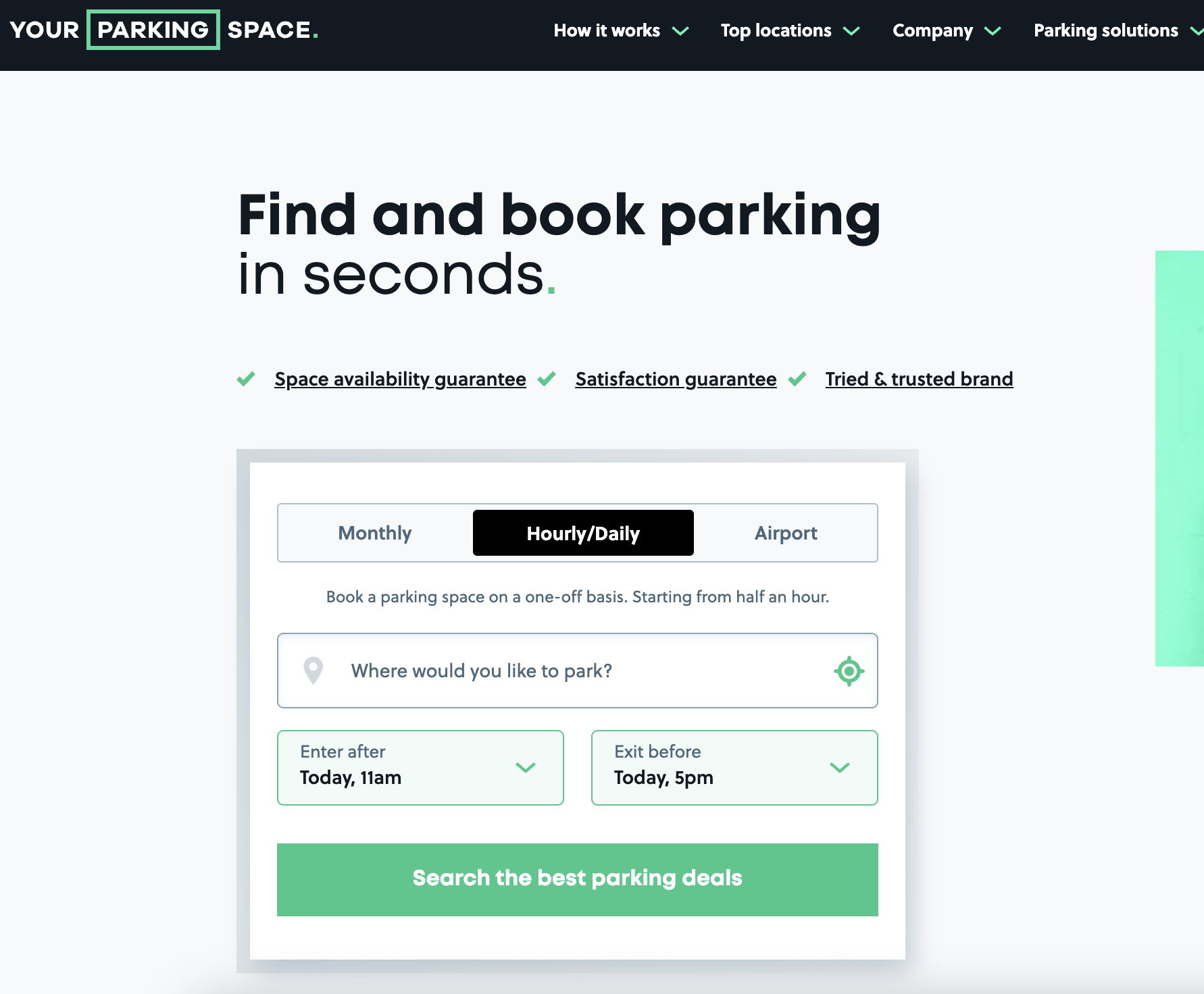 YourParkingSpace marketplace
