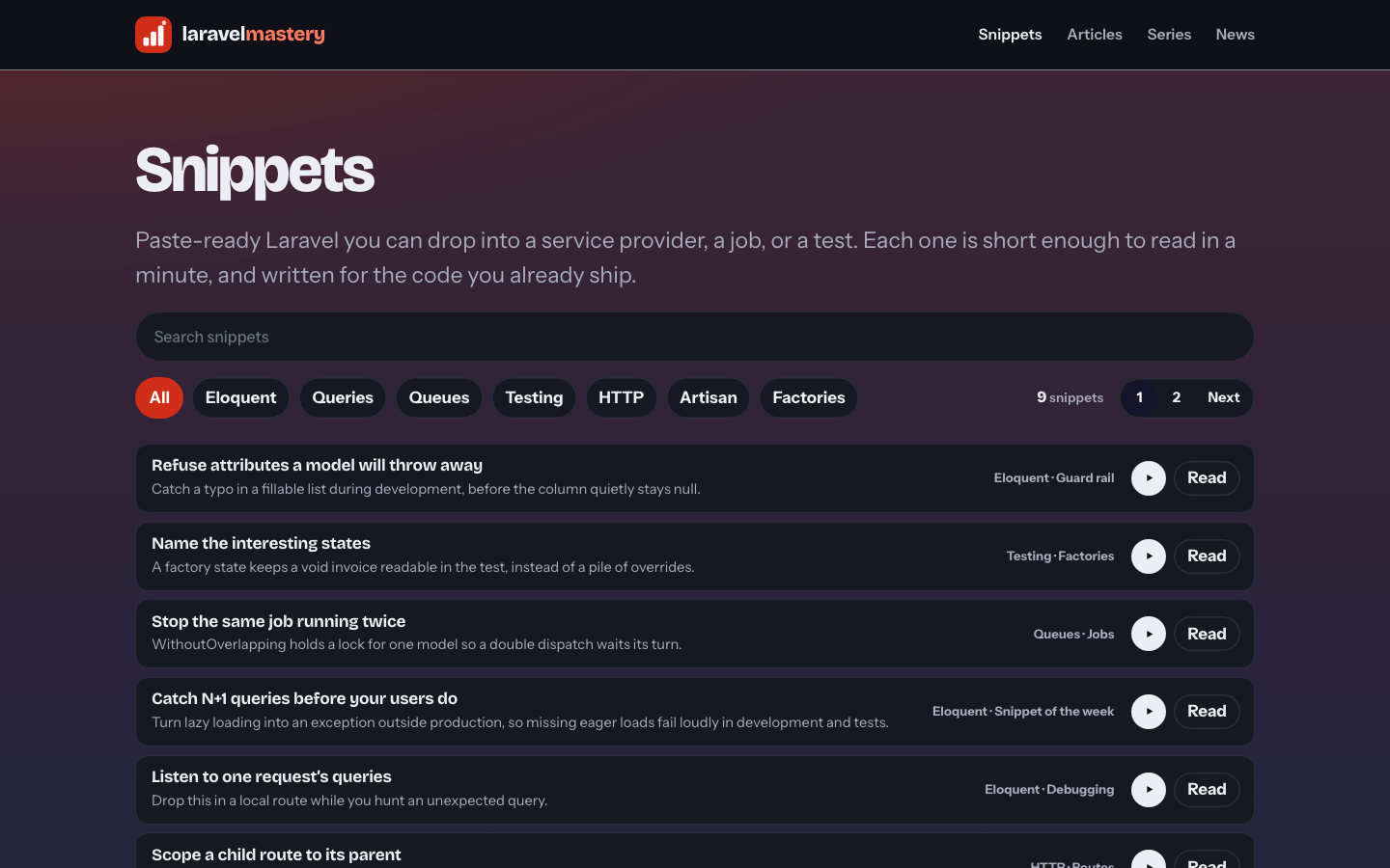 03 — Snippets